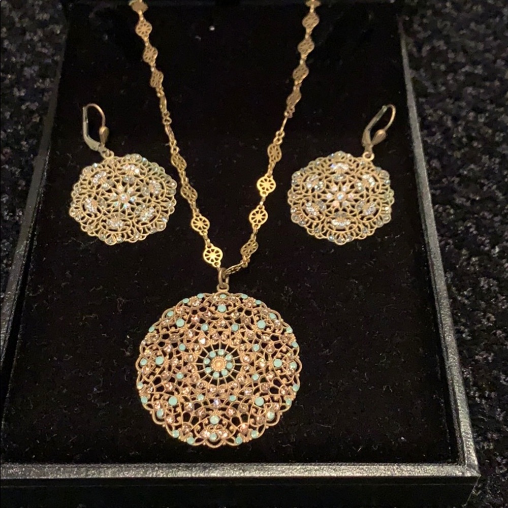 Earrings and matching necklace